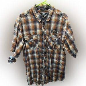 Harley Davidson Plaid Shirt 2XL